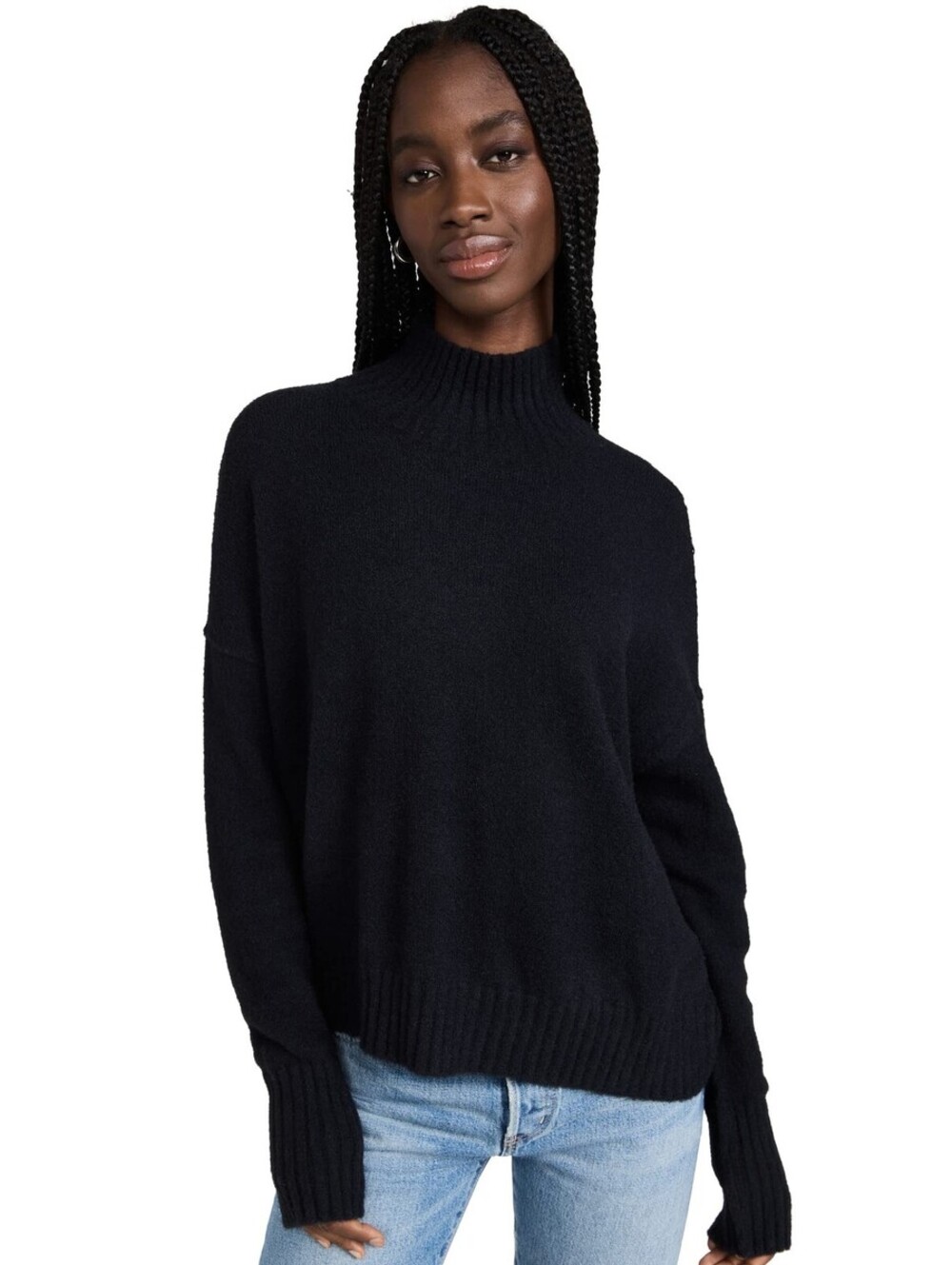 Free People Women's Vancouver Turtleneck, Black, XS